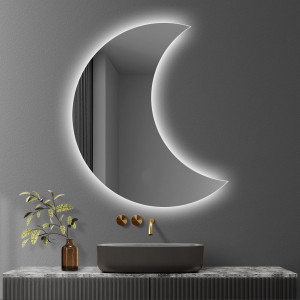 Зеркало в форме месяца с LED подсветкой Мун 4