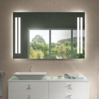 Настенное зеркало с боковой LED-подсветкой Нота 004