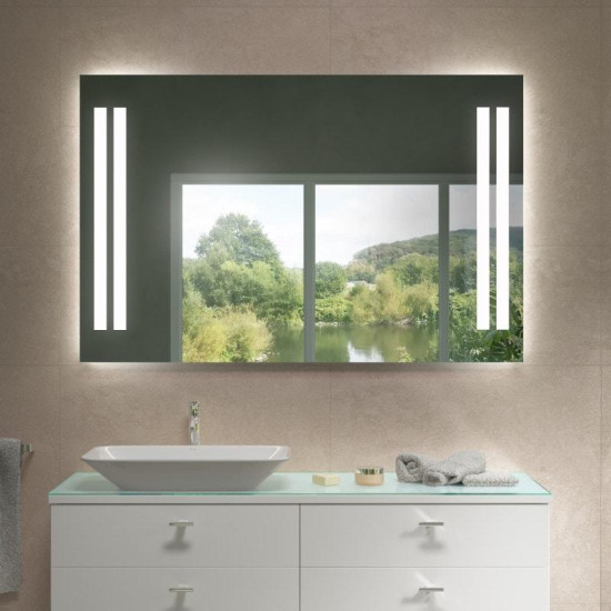 Настенное зеркало с боковой LED-подсветкой Нота 004
