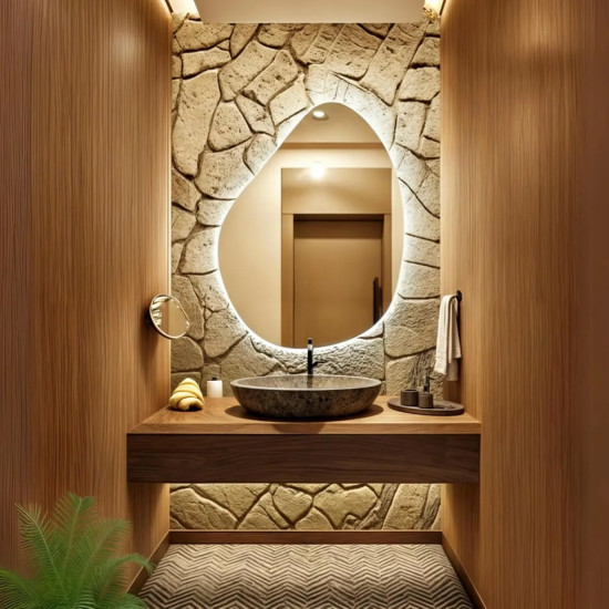 Зеркало с задней подсветкой неправильной формы Палермо 006