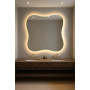 Зеркало органической асимметричной формы с задней контурной подсветкой Паскаль