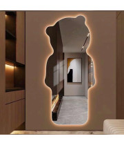 Зеркало для детской комнаты в полный рост с задней фоновой подсветкой Медвежонок