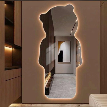 Зеркало для детской комнаты в полный рост с задней фоновой подсветкой Медвежонок