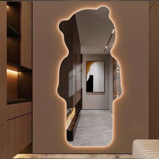 Зеркало для детской комнаты в полный рост с задней фоновой подсветкой Медвежонок