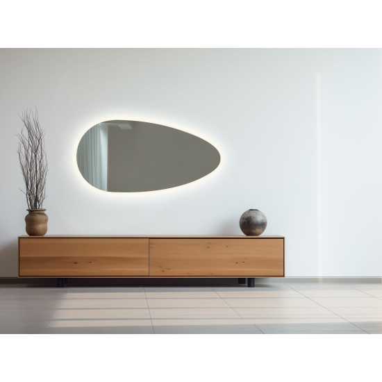 Зеркало с задней LED подсветкой органической формы Терминус
