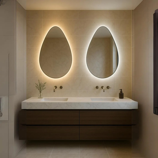 Зеркало-капля с задней фоновой подсветкой TH003