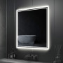 Квадратное зеркало с фронтальной и тыльной фоновой LED подсветкой Торонто