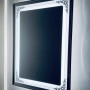 Зеркало настенное со светодиодной LED-подсветкой в алюминиевой раме Эйн