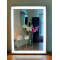 Зеркало в деревянной раме с LED подсветкой Эксл Роуз Тёплое серебро