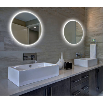 Круглое настенное зеркало со светодиодной LED-подсветкой Барнетт