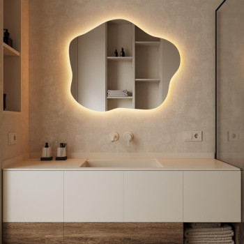 Зеркало в форме облака со светодиодной подсветкой E068