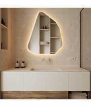 Настенное асимметричное светодиодное дизайнерское зеркало неправильной формы E0101