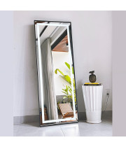 Напольное зеркало с фронтальной подсветкой в полный рост с опорой на ногу Грани 001