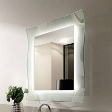 Зеркало на стеклянном основании с подсветкой Люмьер