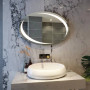 Овальное настенное зеркало со светодиодной LED-подсветкой Марион