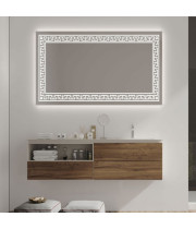 Прямоугольное зеркало меандр с LED подсветкой Meander