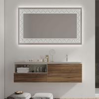 Прямоугольное зеркало меандр с LED подсветкой Meander