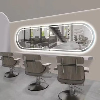 Широкое овальное зеркало-капсула с фронтальной и тыльной фоновой LED подсветкой Шонлайт