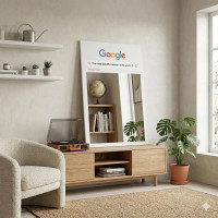 Настенное и напольное декоративное зеркало с изображением поиска Google