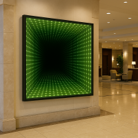 Большое зеркало с RGB-подсветкой в виде тоннеля с эффектом бесконечности с TL008