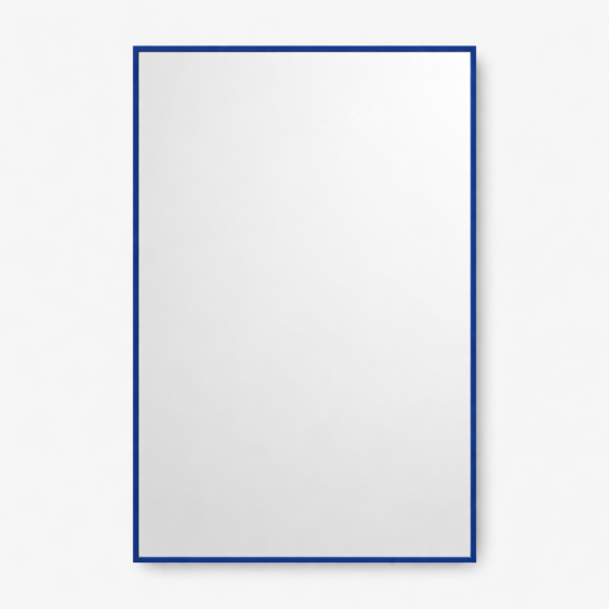 Зеркало в синей алюминиевой раме Алюминиум 002