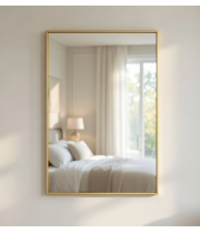 Зеркало в алюминиевой раме Слоновая кость Алюминиум 007