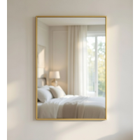 Зеркало в алюминиевой раме Слоновая кость Алюминиум 007