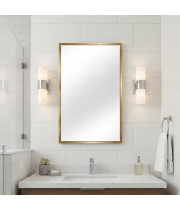 Зеркало в алюминиевой раме Розовое золото брашированный глянец RF002