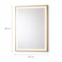 Зеркало с подсветкой в золотой алюминиевой раме RF011