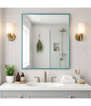 Зеркало в голубой алюминиевой раме Сильвиан 001