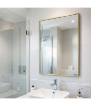 Зеркало в жёлтой алюминиевой раме Сильвиан 002