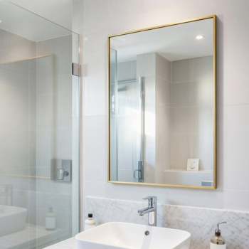 Зеркало в жёлтой алюминиевой раме Сильвиан 002