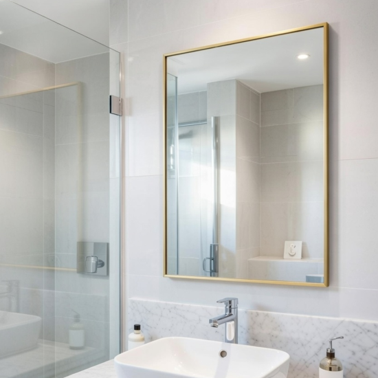 Зеркало в жёлтой алюминиевой раме Сильвиан 002