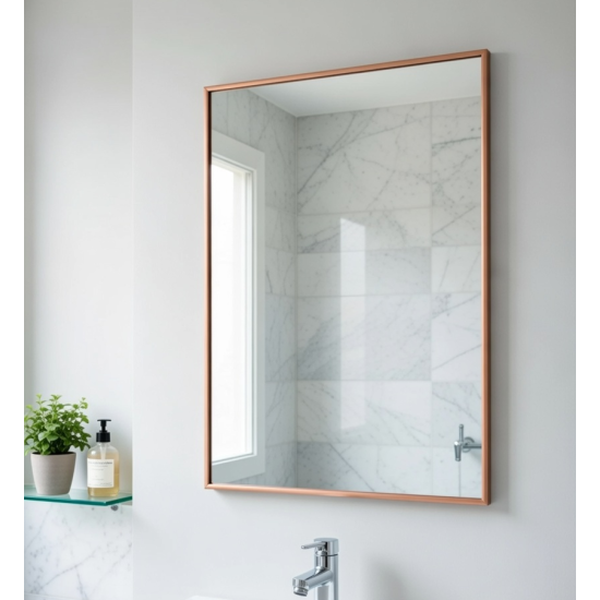 Зеркало в бежевой алюминиевой раме Сильвиан 005