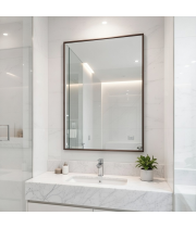 Зеркало в алюминиевой раме Медь Сильвиан 006