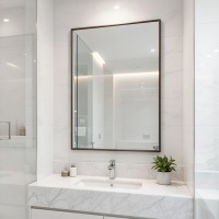 Зеркало в алюминиевой раме Медь Сильвиан 006