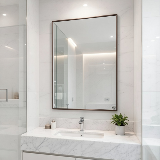 Зеркало в алюминиевой раме Медь Сильвиан 006