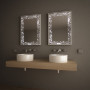 Зеркало с подсветкой в алюминиевой раме Флорис
