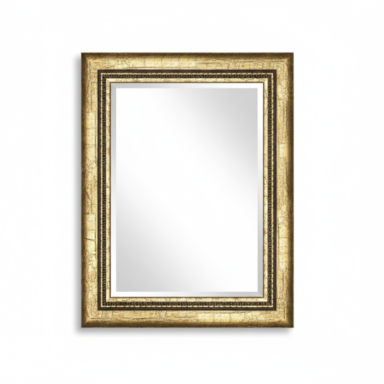 Зеркало с фацетом в деревянной декоративной золотой раме Монтришар Зеркало с фацетом в деревянной декоративной золотой раме Монтришар
