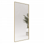 Напольное и настенное зеркало в тонкой золотой металлической раме Сити-2