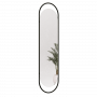 Овальное большое зеркало в черной металлической раме Эвелин-2