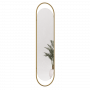 Овальное большое зеркало в золотой металлической раме Эвелин-2