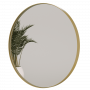 Круглое зеркало в золотой металлической раме Мирада D80 см