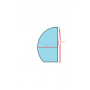 Зеркало-парус полукруглое неправильной формы с подсветкой F026