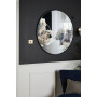 Круглое зеркало в черной металлической раме Мирада D80 см