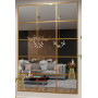 Зеркало-окно большое в полный рост напольное и настенное с декоративными рейками Роланд-2