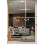 Зеркало-окно большое в полный рост напольное и настенное в золотой раме Роланд-4