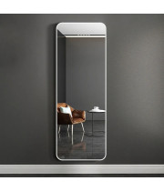 Напольное и настенное зеркало с закруглёнными углами в полный рост в  белой раме Империал