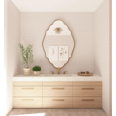 Настенное декоративное зеркало в золотой фигурной раме Лорена