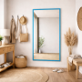 Зеркало большое настенное и напольное в полный рост в голубой раме М015